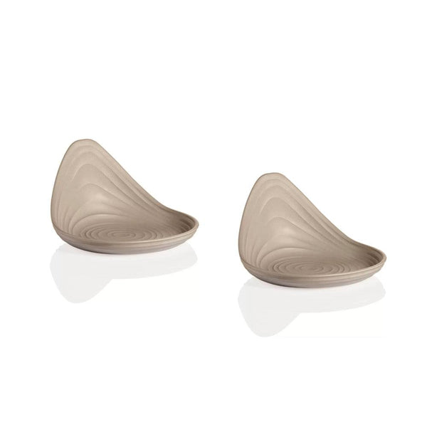 Guzzini Italy Tierra Small Snack Dishes, Set of 2 - Taupe - Modern Quests