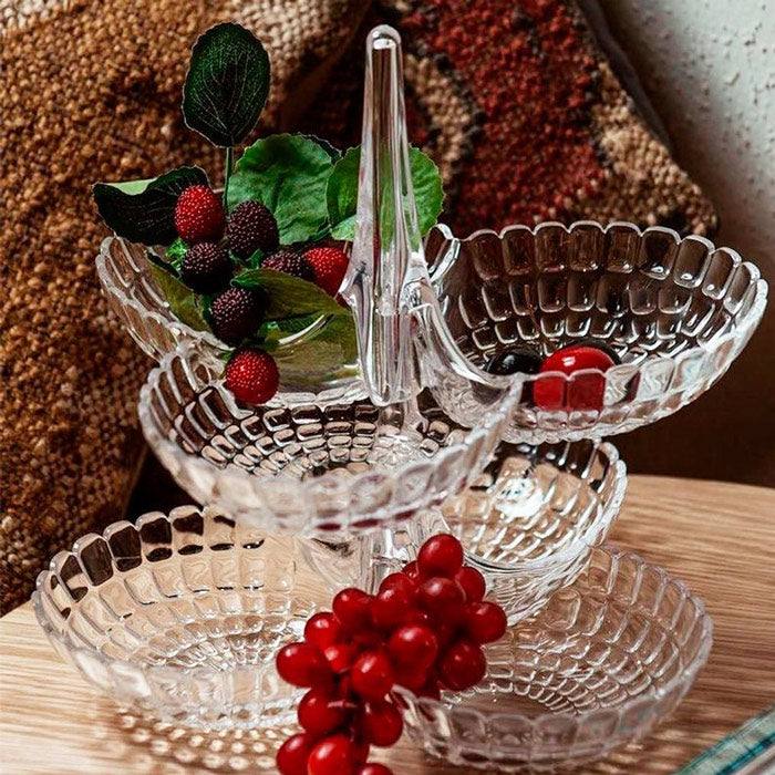 Guzzini Italy Tiffany 2-Tier Sectional Serving Bowls - Clear - Modern Quests
