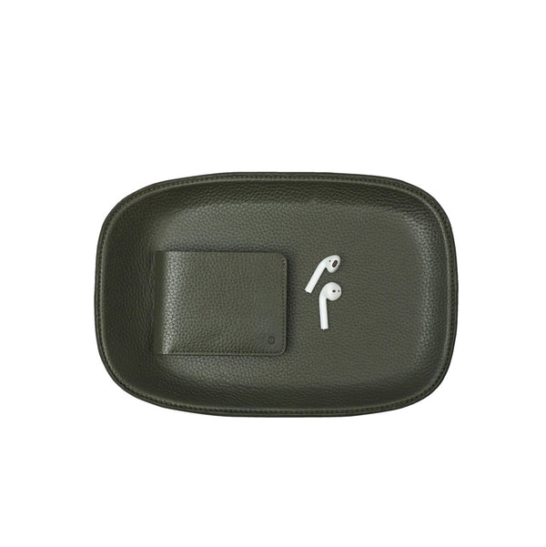 Tokyo Leather Tray Large - Olive
