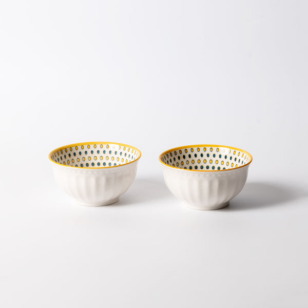Tuscan Dotted Small Bowls, Set of 2
