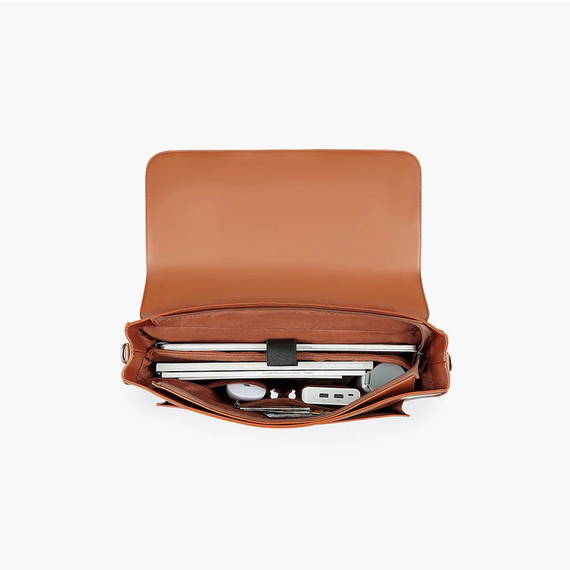 Vintage Bow Briefcase Large - Brown