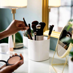 Viva Makeup Brush Pot - White
