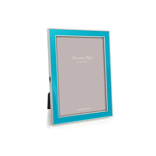 Addison Ross Aqua Blue Enamel & Silver Frame - Medium - Modern Quests