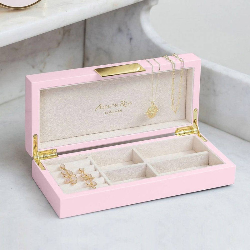 Addison Ross Lacquer Jewellery Box Small - Pink Gold - Modern Quests