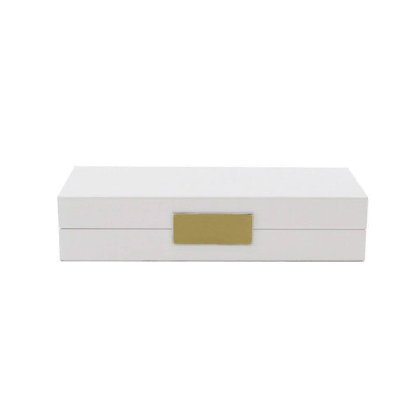 Addison Ross Lacquer Jewellery Box Small - White Gold - Modern Quests