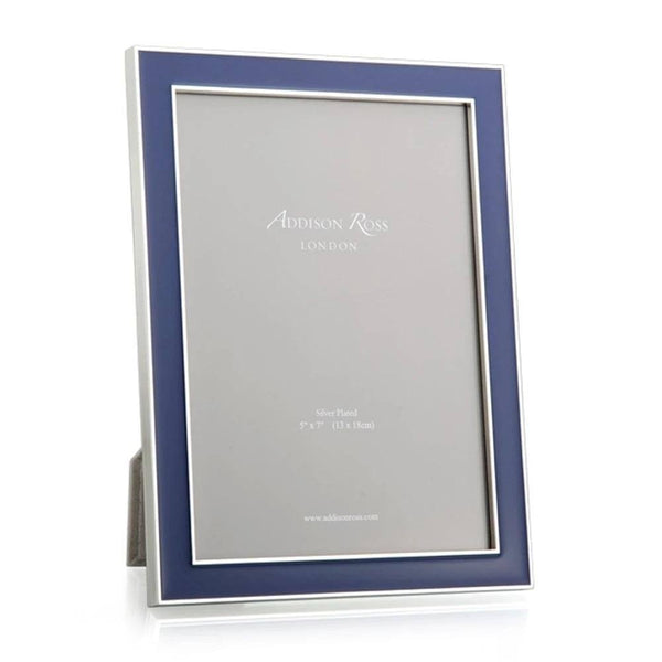Addison Ross Navy Blue Enamel & Silver Frame - Large - Modern Quests