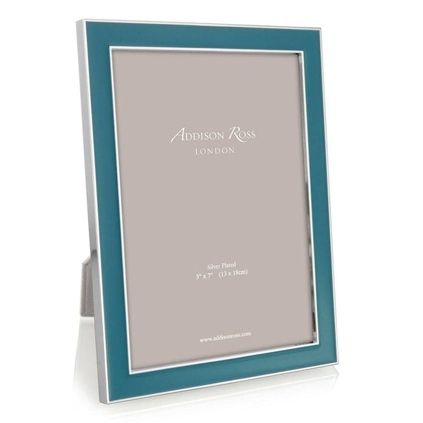 Addison Ross Teal Enamel & Silver Frame - Large - Modern Quests