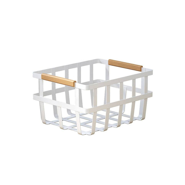 Arhat Organizers Metal Storage Basket - White