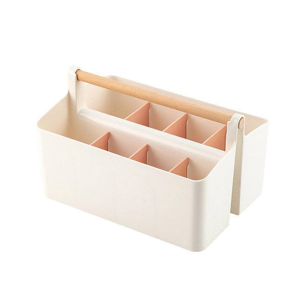 Arhat Organizers Storage Caddy with Adjustable Dividers - White