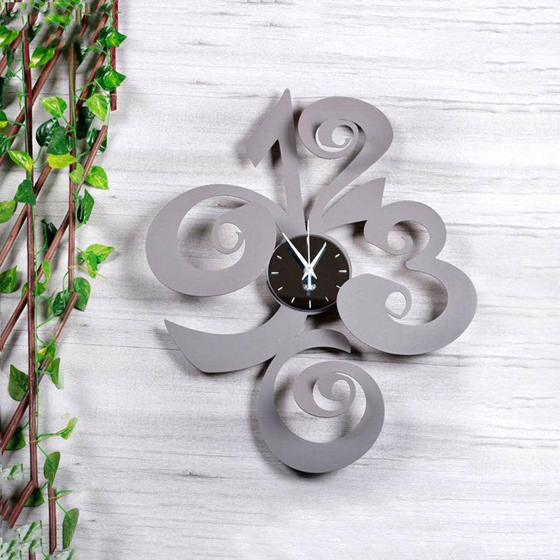 Arti & Mestieri Italy Balgor Wall Clock - Aluminum Grey - Modern Quests