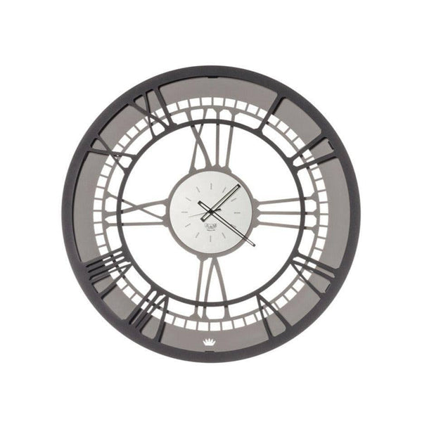 Arti & Mestieri Italy Royal Roman Numerals Wall Clock 50cm - Grey Black