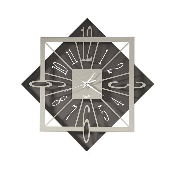 Arti & Mestieri Italy Rumba Rhomboid Wall Clock - Ivory & Mud