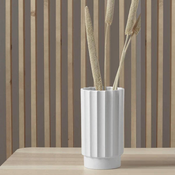 ASA Selection Germany Art Deco Circular Vase Tall - White - Modern Quests