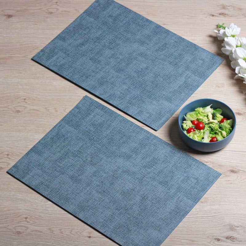 ASA Selection Germany Meli Melo Rectangular Placemats, Set of 2 - Denim Blue - Modern Quests