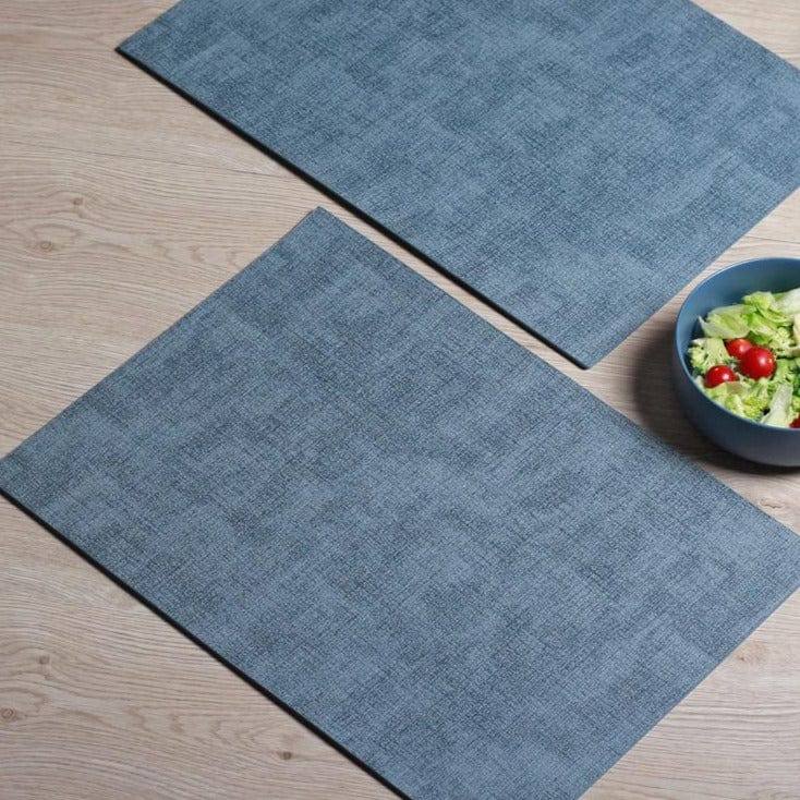 ASA Selection Germany Meli Melo Rectangular Placemats, Set of 2 - Denim Blue - Modern Quests