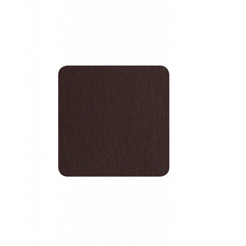 ASA Selection Germany Optic Grain Square Coasters, Set of 4 - Chocolate - Modern Quests