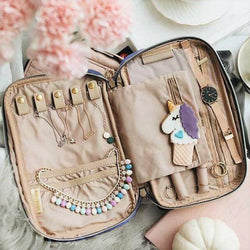 Bagsmart Belle Travel Jewellery Organizer Small - Navy - Modern Quests