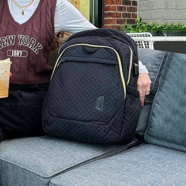 Bagsmart Chevron Laptop Backpack - Black