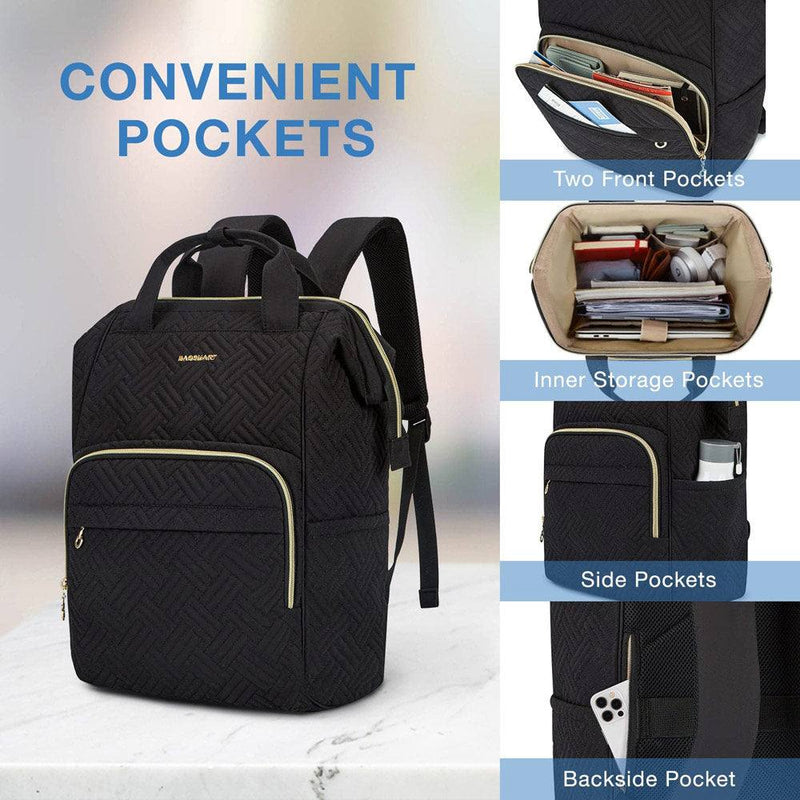 Bagsmart Travel Laptop Backpack - Cross Black – Modern Quests