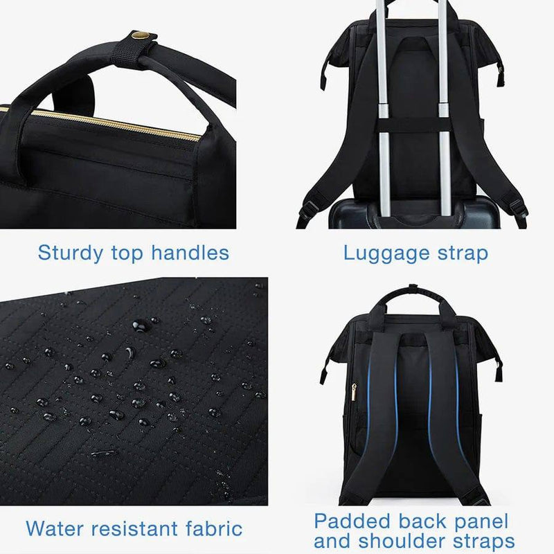 Bagsmart Zoraesque Laptop Backpack - Black - Modern Quests