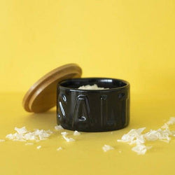 Balvi Flake Ceramic Salt Cellar - Black - Modern Quests