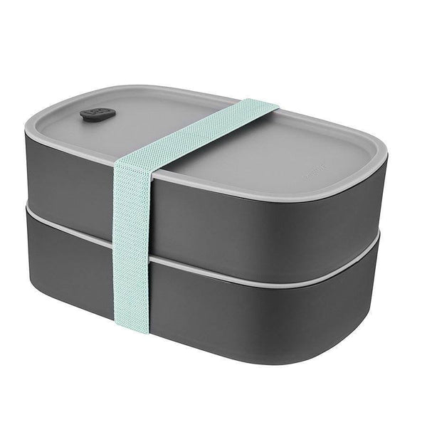 BergHOFF Dual Bento Box with Strap - Grey Mint - Modern Quests