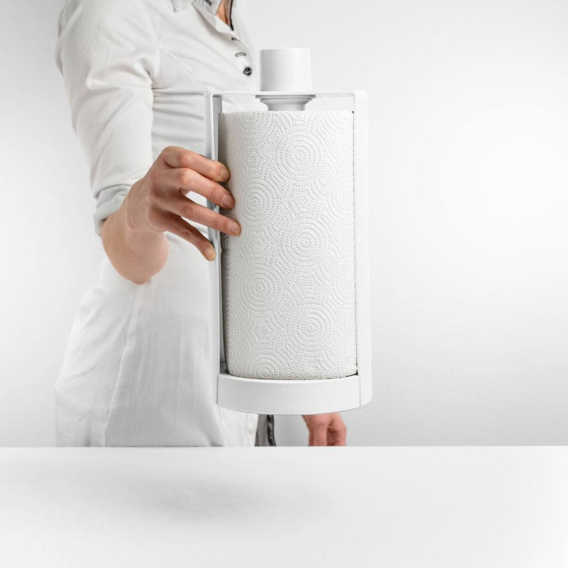 Blim Plus Italy Stop Roll Paper Towel Holder - Arctic White