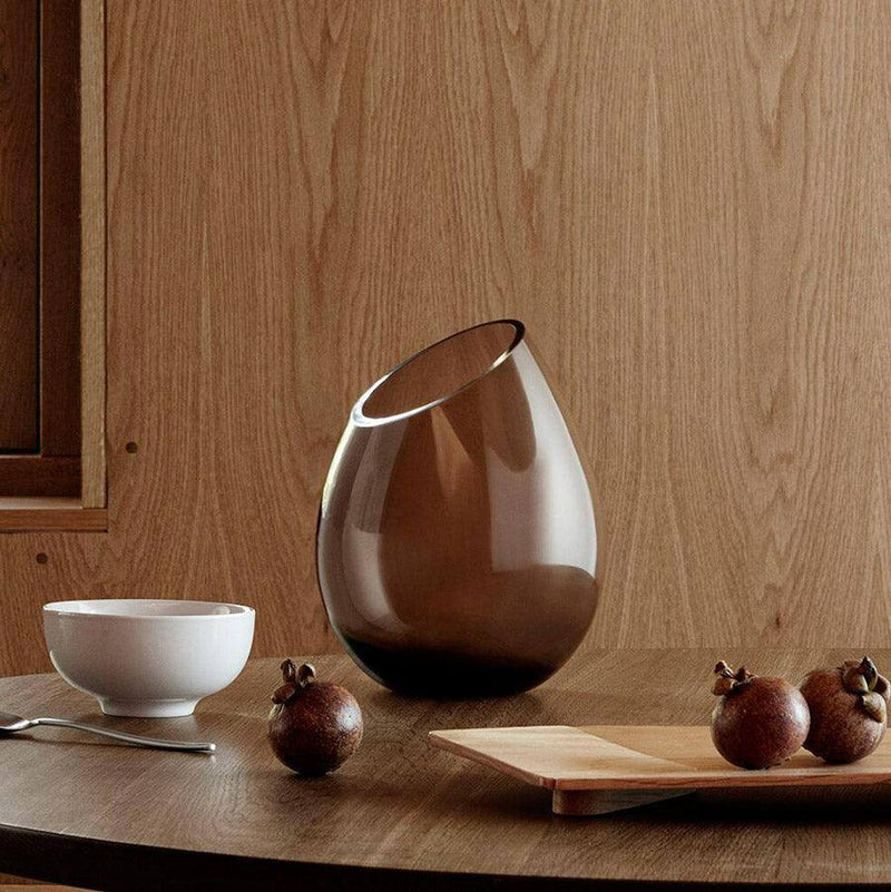 Blomus Germany Drop Handblown Glass Vase Medium - Coffee - Modern Quests