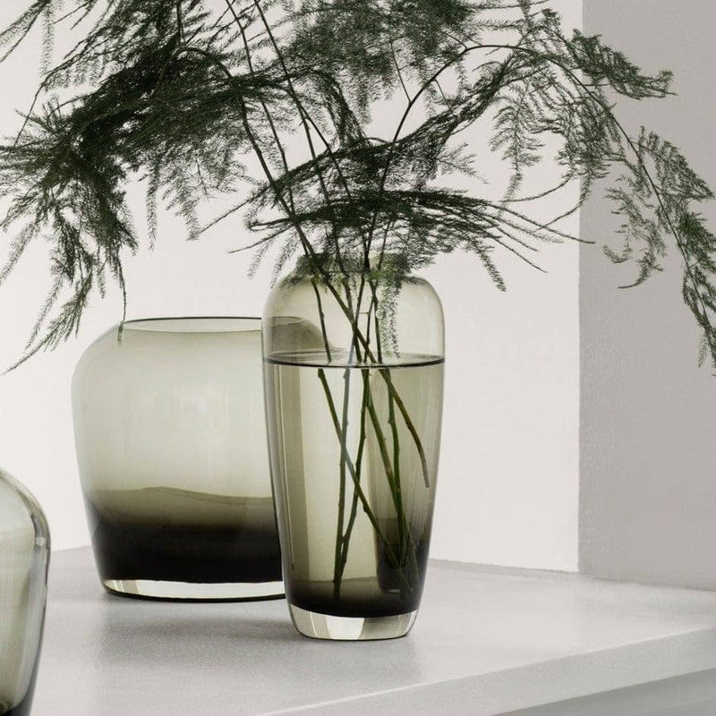 Blomus Germany Leta Glass Vase Small - Smoke - Modern Quests