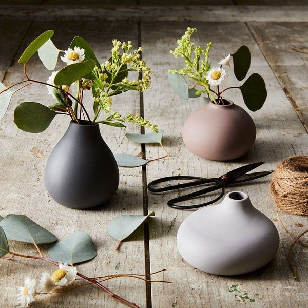 Blomus Germany Nona Porcelain Mini Vases, Set of 3