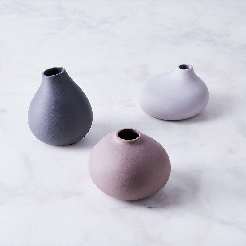 Blomus Germany Nona Porcelain Mini Vases, Set of 3 - Modern Quests