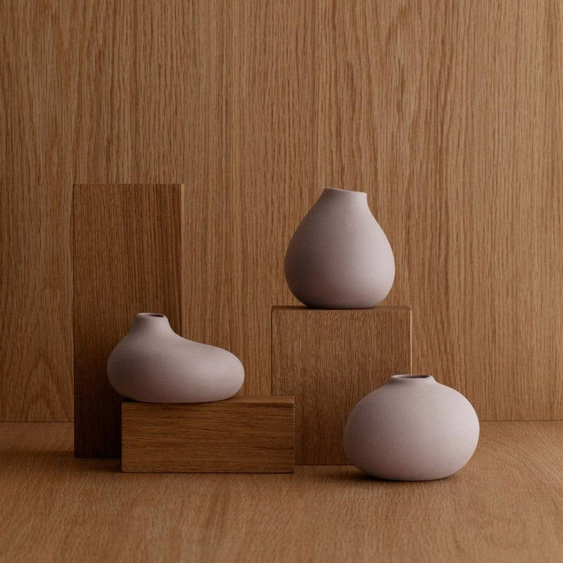Bark Blomus Nona Quests Modern 3 of Mini Vases, Set Porcelain – -