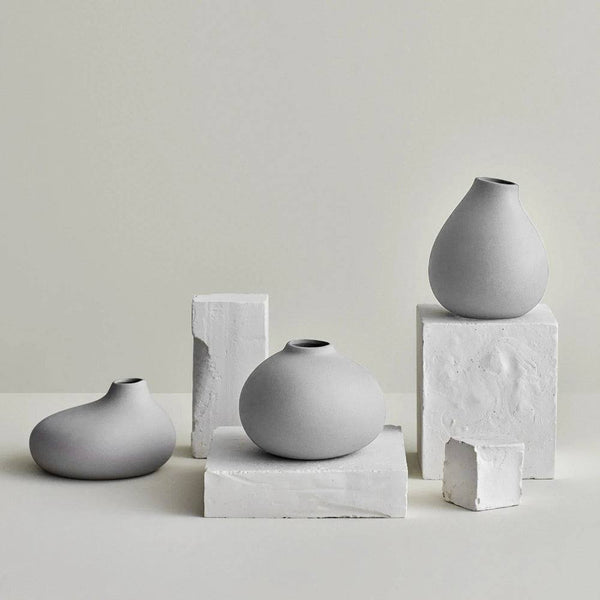 Blomus Germany Nona Porcelain Mini Vases, Set of 3 - Micro Chip