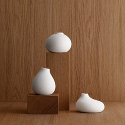Blomus Germany Nona Porcelain Mini Vases, Set of 3 - White - Modern Quests