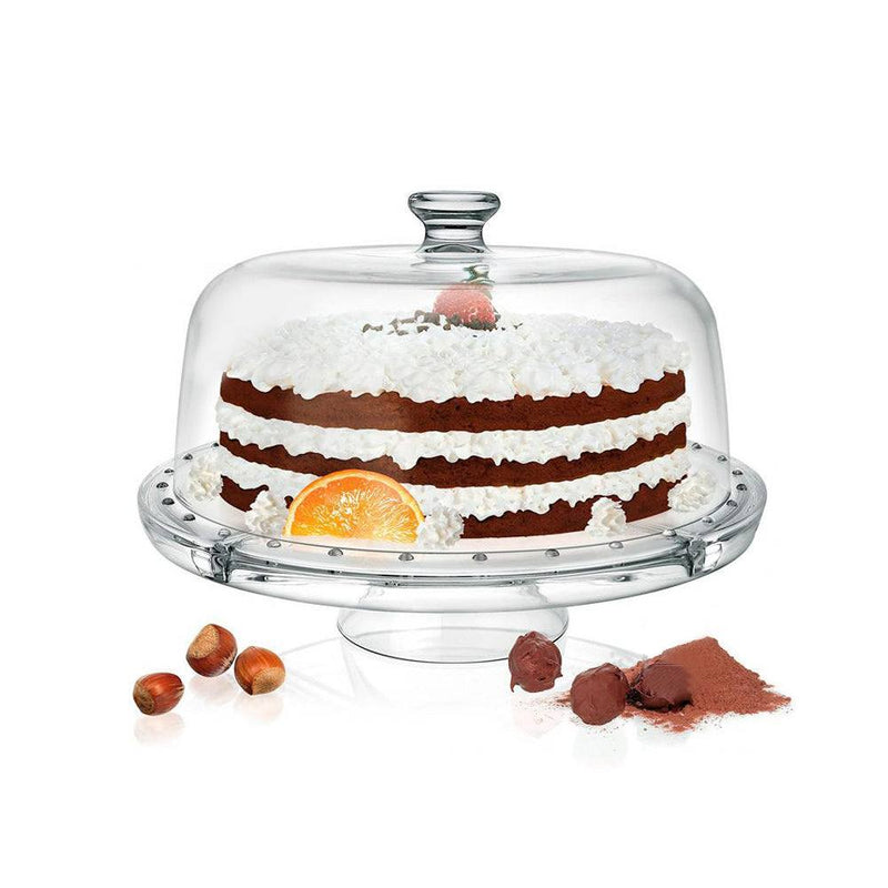 Borgonova Palladio Cake Stand With Dome Large - Modern Quests