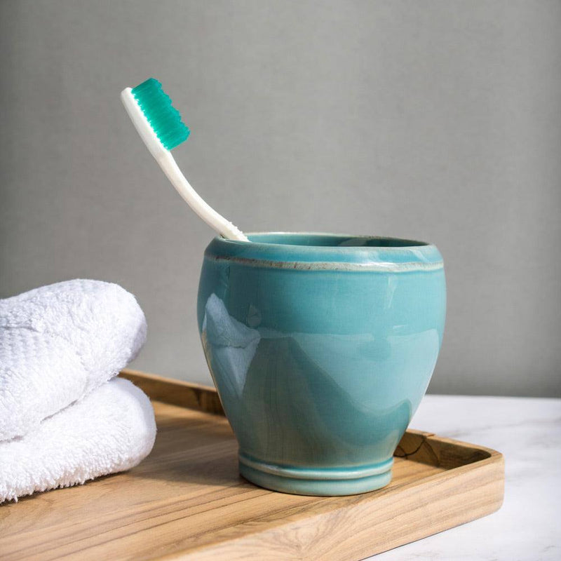Casafina Portugal Fontana Toothbrush Tumbler - Turquoise - Modern Quests