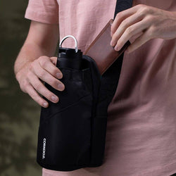 Corkcicle USA Crossbody Water Bottle Sling Bag - Black - Modern Quests