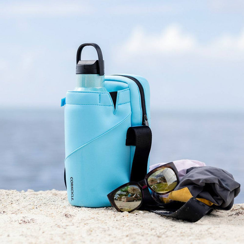 Corkcicle USA Crossbody Water Bottle Sling Bag - Santorini Neoprene