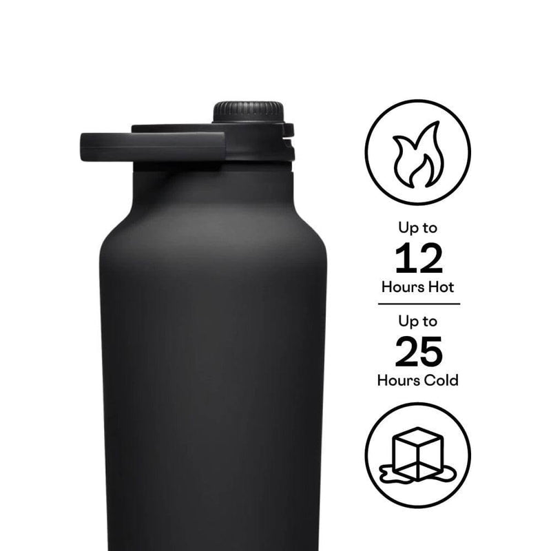 Sports Water Bottle with Clip Easy to Clean Water Bottle for Home Office School Black 530ml, Size: 530 ml