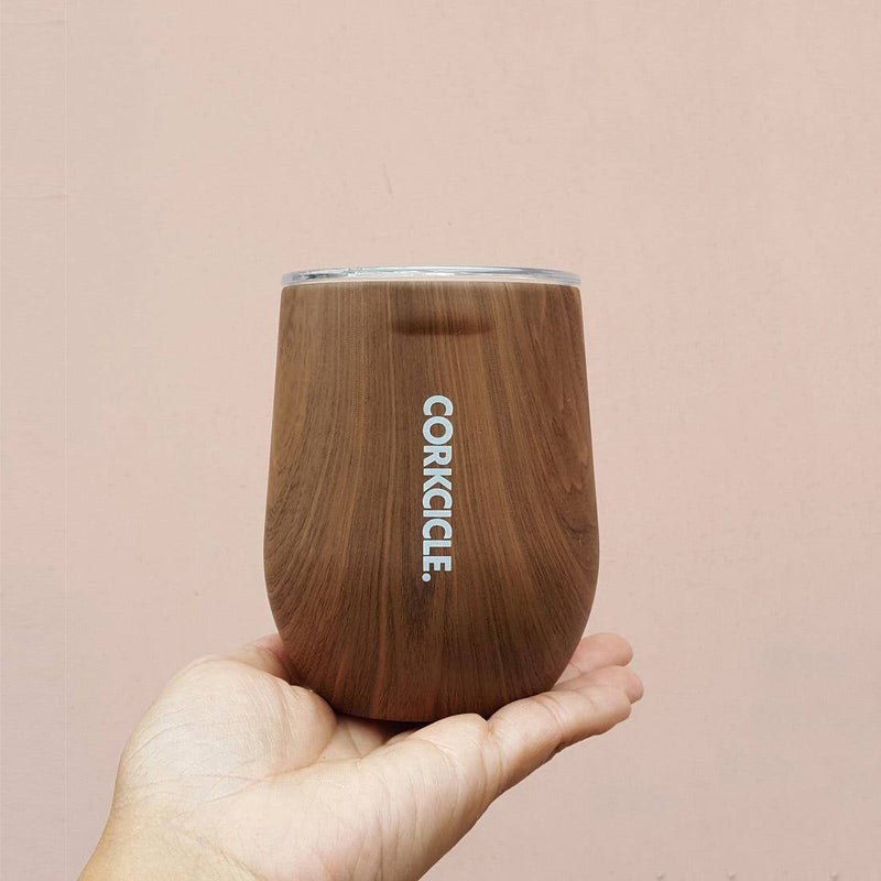 Corkcicle USA Stemless Insulated Cup - Walnut Wood - Modern Quests