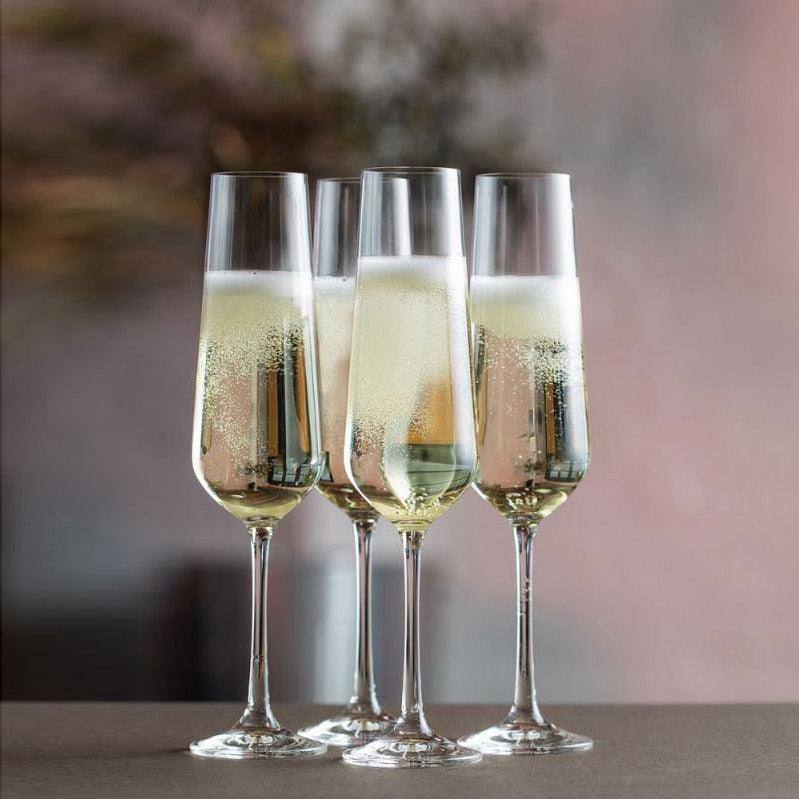 Dartington Crystal Cheers Flutes, Set of 4 - Modern Quests