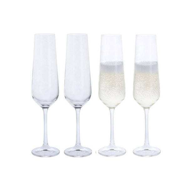 Dartington Crystal Cheers Flutes, Set of 4 - Modern Quests