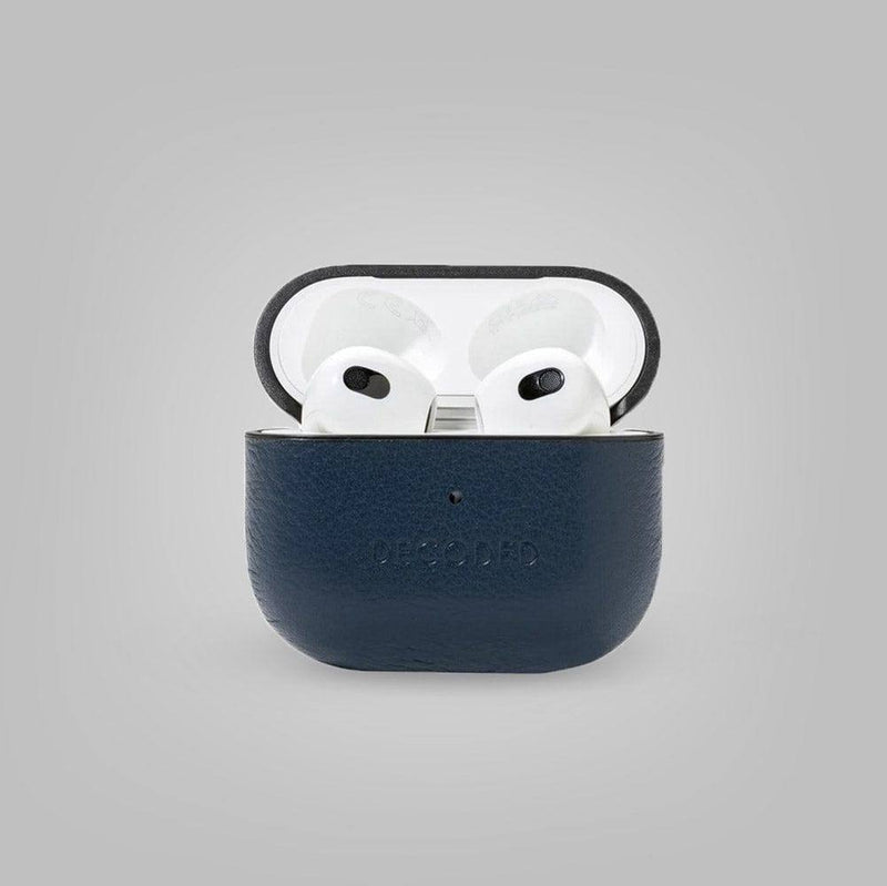Decoded Leather AirCase for AirPods Gen 3 - Navy - Modern Quests