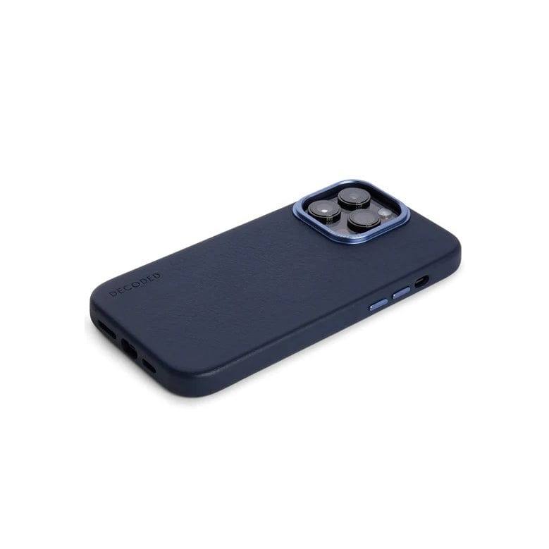 Decoded Leather Case for iPhone 14 Pro - Navy - Modern Quests