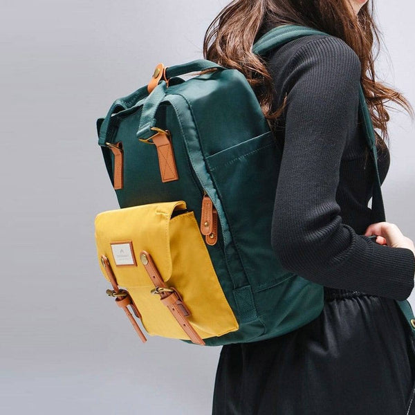 Doughnut Bags Macaroon Backpack - Slate Green x Yellow