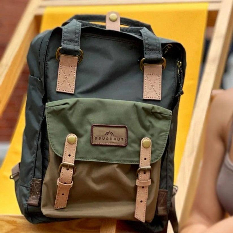 Doughnut Bags Macaroon Jungle Series Backpack - Olive & Army Green - Modern Quests
