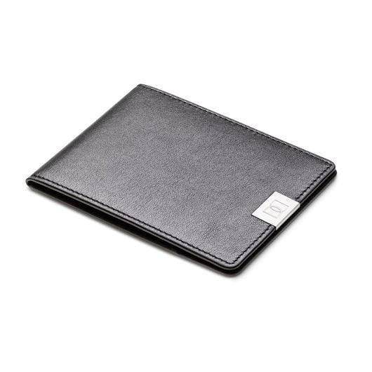 DUN Netherlands Slim Leather Wallet - Black Silver