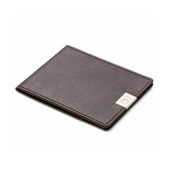 DUN Netherlands Slim Leather Wallet - Brown Silver - Modern Quests