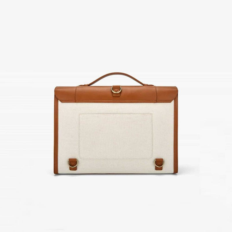 Ecosusi Julie Vintage Briefcase - Beige Brown - Modern Quests