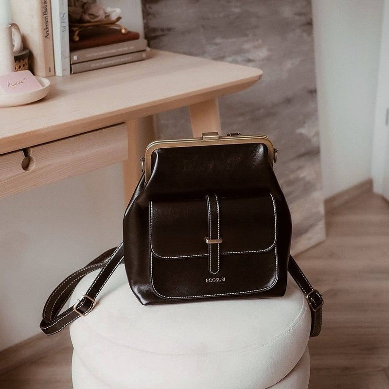 Ecosusi Petite Vintage Backpack - Black